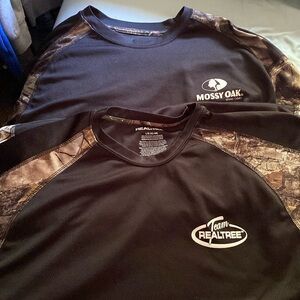 Mossy ok and real tree t.shirts size Lg